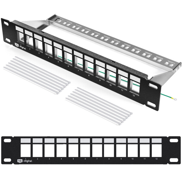 Hager FZ12MK Patch-Panel, univ., 12-fach, für Keystone, o. Module, für Hutschiene geschraubt | online kaufen Hager FZ12MK Patch-Panel, univ., 12-fach, für Keystone, o. Module, für Hutschiene geschraubt | online kaufen