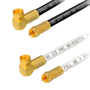 1m - 50m SAT Anschluss Kabel 135dB 4-Fach geschirmt Stahl...