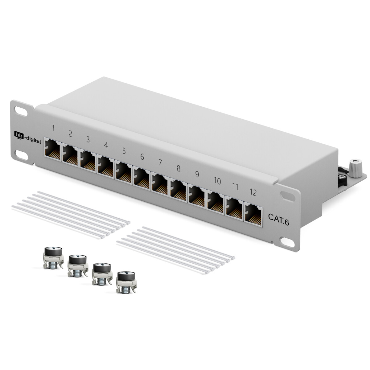 DIGITUS Cat-6A patchpaneel - 8 poorten - 10-inch rekgemonteerd 0,5U - afgeschermd - RJ45-bussen - 10GBase-T - LSA-verdeelpaneel - zwart DIGITUS Cat-6A patchpaneel - 8 poorten - 10-inch rekgemonteerd 0,5U - afgeschermd - RJ45-bussen - 10GBase-T - LSA-verdeelpaneel - zwart