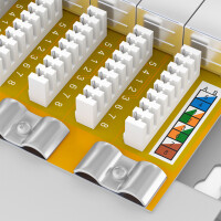 10 zoll Patchpanel Cat.6 Patchfeld 12 Port hellgrau 5