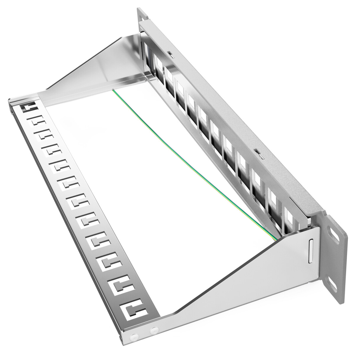 Keyston Module Patch panel 10 inch 12-port for Keystone modules gray | hb-digital.de ...
