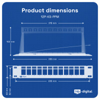 Panneau de brassage 10 pouces / Panneau de brassage 12 ports