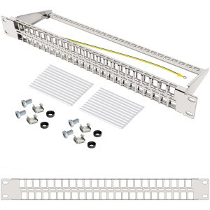 Patchpanel 19 zoll / Patchfeld 48-Port für Keystone...