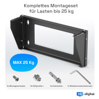 19-inch 2U Wall Mount Bracket – Vertical Rack in Black