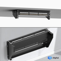 19-inch 2U Wall Mount Bracket – Vertical Rack in Black