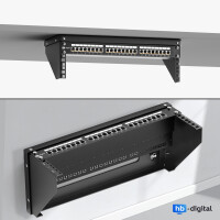 19-inch 3U Wall Mount Bracket – Vertical Rack in Black
