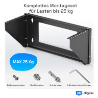 19-inch 4U Wall Mount Bracket – Vertical Rack in Black