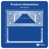 19-inch 4U Wall Mount Bracket – Vertical Rack in Black