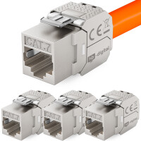 4 Stk. Keystone Modul RJ45 Cat.7 werkzeuglos