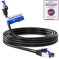 3 m RJ45 patch cable CAT 6a Outdoor S/FTP PVC + PE Black