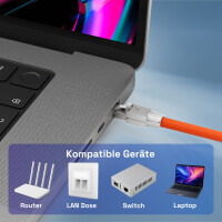 8 Pcs. RJ45 plug CAT 7 network plug LSA STP zinc alloy narro