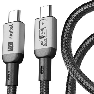 1 m USB-C auf USB-C Kabel 240W 80Gbps USB-4