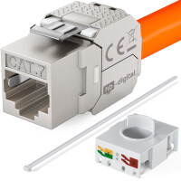 1-Port Hutschienenadapter mit CAT.7 Keystone Modul RJ45 4