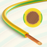20m Erdungskabel 4mm2 flexibel H07V-K PVC Aderleitung gr&uum