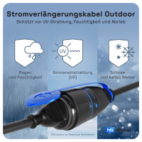 20m Outdoor Extension Cable H07RN-F IP44 with Safety Lock up