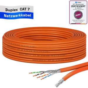 Netzwerkkabel CAT 7 Duplex LAN Kabel 10m