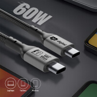 Câble USB-C vers USB-C 0,5 m USB 2.0 60 W 480 Mbit/s 5