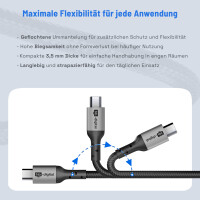 USB-C auf USB-C Kabel 2 m USB 2.0 60W 480Mbps 4