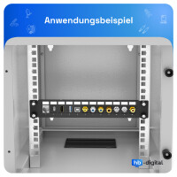 10" Patch panel 12-port with Cat.7 Keystone modules RJ4