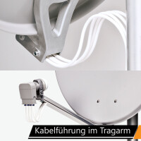 SAT Anlage Fuba DAL 800 80cm ziegelrot mit Multischalter MS 