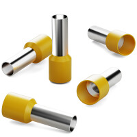 Embout de Cablage 6 mm2 x 12 mm - Isolé jaune 7