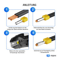 Embout de Câblage double 6 mm2 x 14 mm - Isolé 