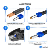 Embout de Câblage double 2,5 mm2 x 10 mm - Isol&eacute