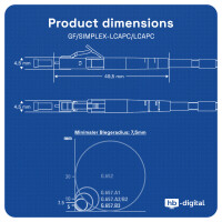 2m Fiber Optic Cable LC/APC-LC/APC OS2 (G.657.A2) Simplex Pa