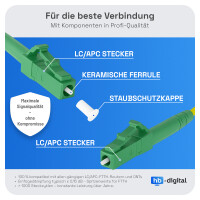 LWL Kabel LC/APC-LC/APC OS2 (G.657.A2) Glasfaser Patchkabel 