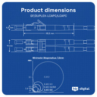 LWL Kabel LC/APC-LC/APC OS2 (G.657.A2) Glasfaser Patchkabel 