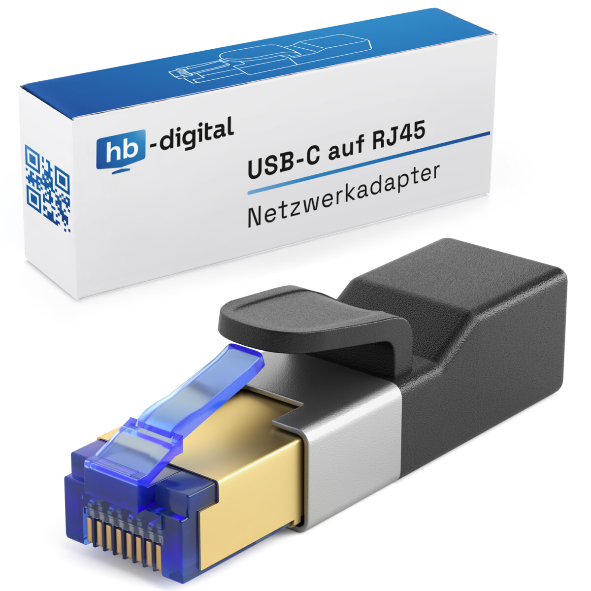 USB C auf Ethernet Adapter Buchse RJ45 Stecker | hb-digital.de, 12,90
