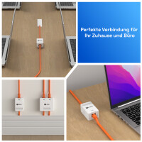 Netzwerkdose Aufputz Set - Anschlussbox 1-fach mit Keystone 
