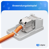 Netzwerkdose Aufputz Set  - Anschlussbox 1-Port + Keystone M