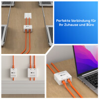 Netzwerkdose Aufputz Set - Anschlussbox 2-Port + Keystone Mo