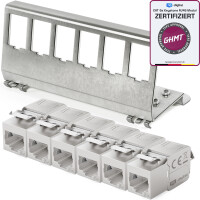 DIN Rail Adapter with RJ45 Keystone Module CAT 6a CAT 7 CAT 