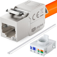 DIN Rail Adapter with RJ45 Keystone Module CAT 6a CAT 7 CAT 