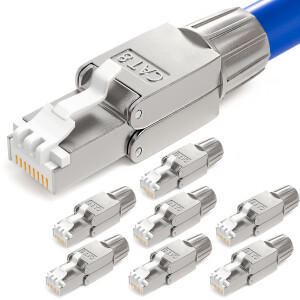 5m - 500m Ethernet Kabel CAT 8 LAN Kabel max. 2000 MHz S/FTP AWG22 LSZH blau