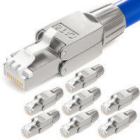 RJ45 plug CAT 8 network plug CAT8 LSA STP zinc alloy narrow 