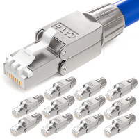 RJ45 plug CAT 8 network plug CAT8 LSA STP zinc alloy narrow 