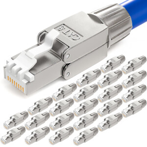 5m - 500m Ethernet Kabel CAT 8 LAN Kabel max. 2000 MHz S/FTP AWG22 LSZH blau