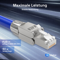 RJ45 plug CAT 8 network plug CAT8 LSA STP zinc alloy narrow 