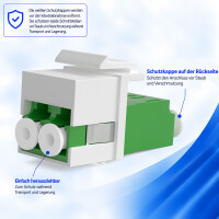 LWL Keystone Verbinder LC/APC-LC/APC Duplex OS1/OS2 Singlemo