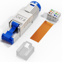 4 Pcs. Connecteur réseau RJ45 CAT 8 avec support PoE 