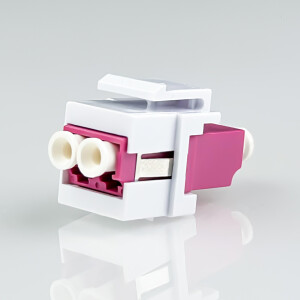 LWL Keystone Verbinder LC/UPC-LC/UPC Duplex OM4 Multimode...
