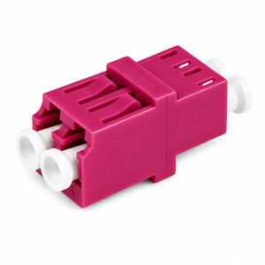 LWL Verbinder LC/UPC-LC/UPC Duplex OM4 Multimode - violett