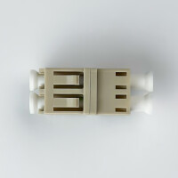 LWL Verbinder LC/UPC-LC/UPC Duplex OM1/OM2 Multimode - beige
