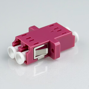 LWL Kupplung LC/UPC-LC/UPC Duplex OM4 Multimode - violett