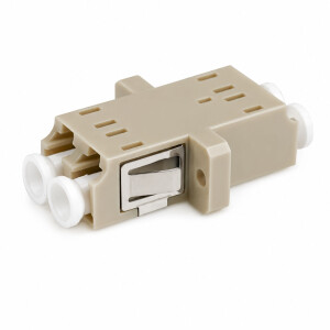 LWL Kupplung LC/UPC-LC/UPC Duplex OM1/OM2 Multimode - beige
