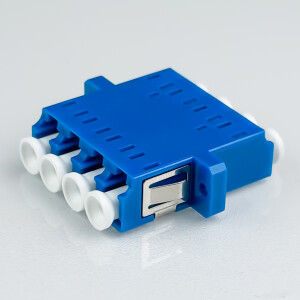 LWL Kupplung LC/UPC-LC/UPC Quad OS1/OS2 Singlemode - blau