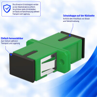 LWL connector SC/APC-SC/APC Simplex OS1/OS2 Single-mode - gr